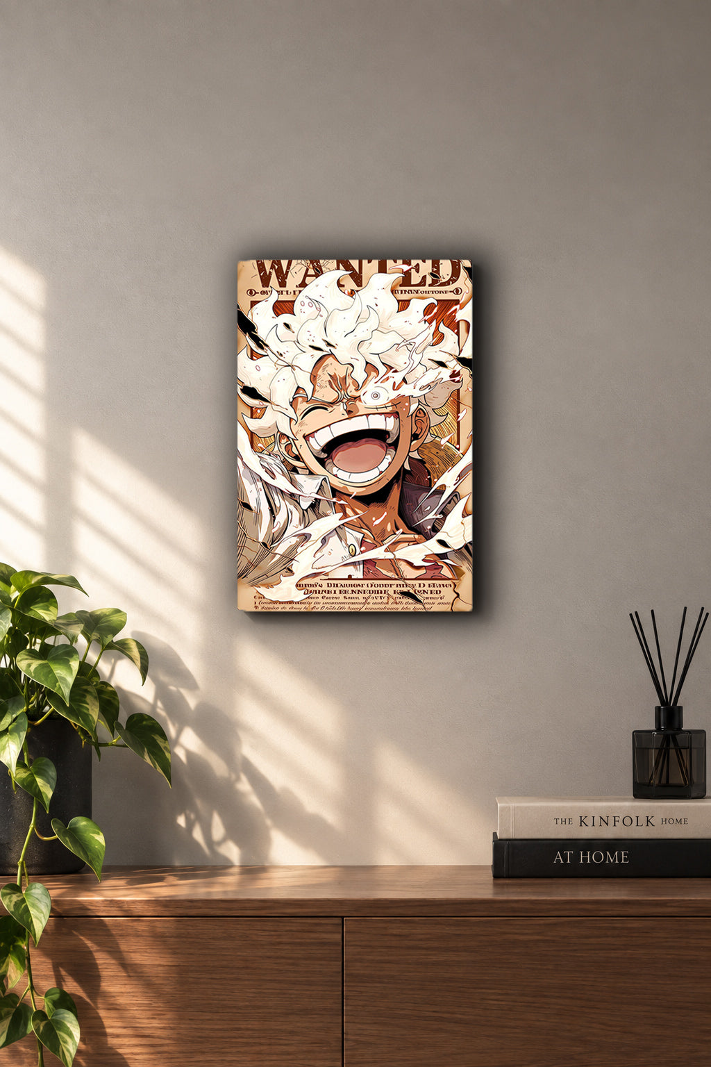 One Piece Luffy Gear 5 Wanted Poster Metal Duvar Tablosu