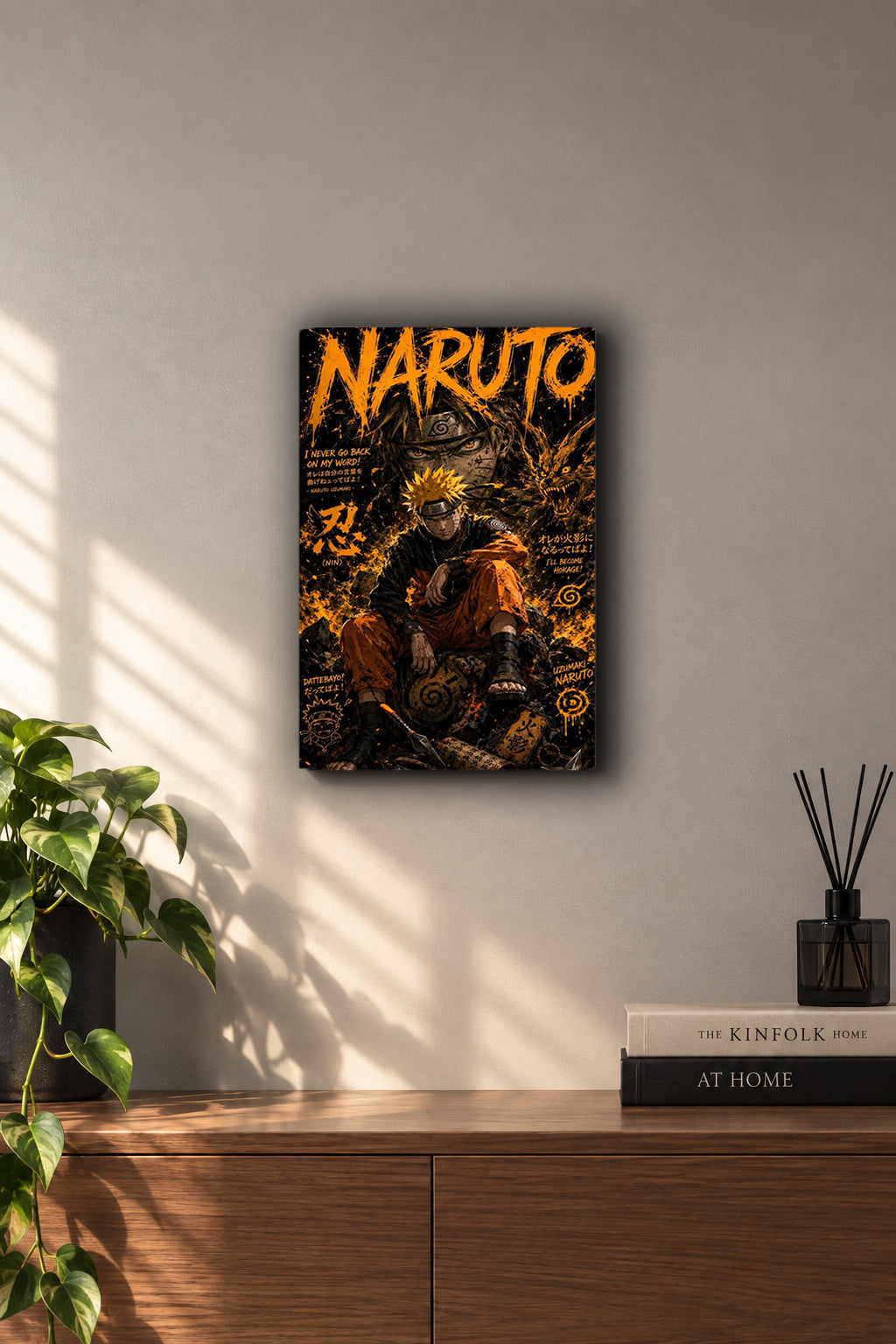 Naruto Uzumaki Kurama Sage Mode Metal Duvar Tablosu