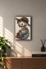 One Piece Luffy Double Exposure Journey Metal Duvar Tablosu
