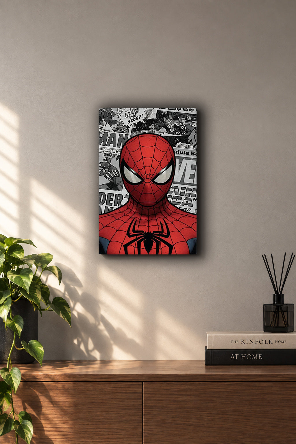 Spider-Man Vintage Comic Collage Metal Duvar Tablosu