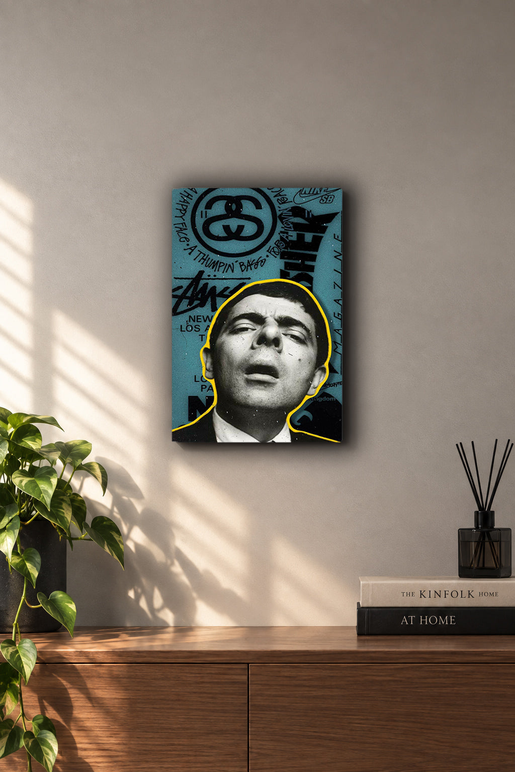 Mr. Bean Streetwear Graffiti Metal Duvar Tablosu