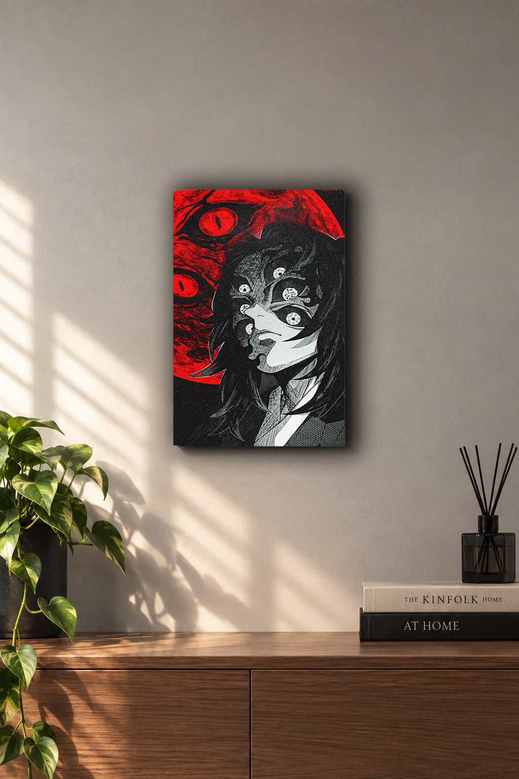 Demon Slayer Kokushibo Blood Moon Metal Duvar Tablosu