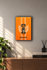 McLaren F1 Team Papaya Orange Minimalist Metal Duvar Tablosu