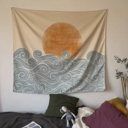 Ocean Wave Duvar Örtüsü