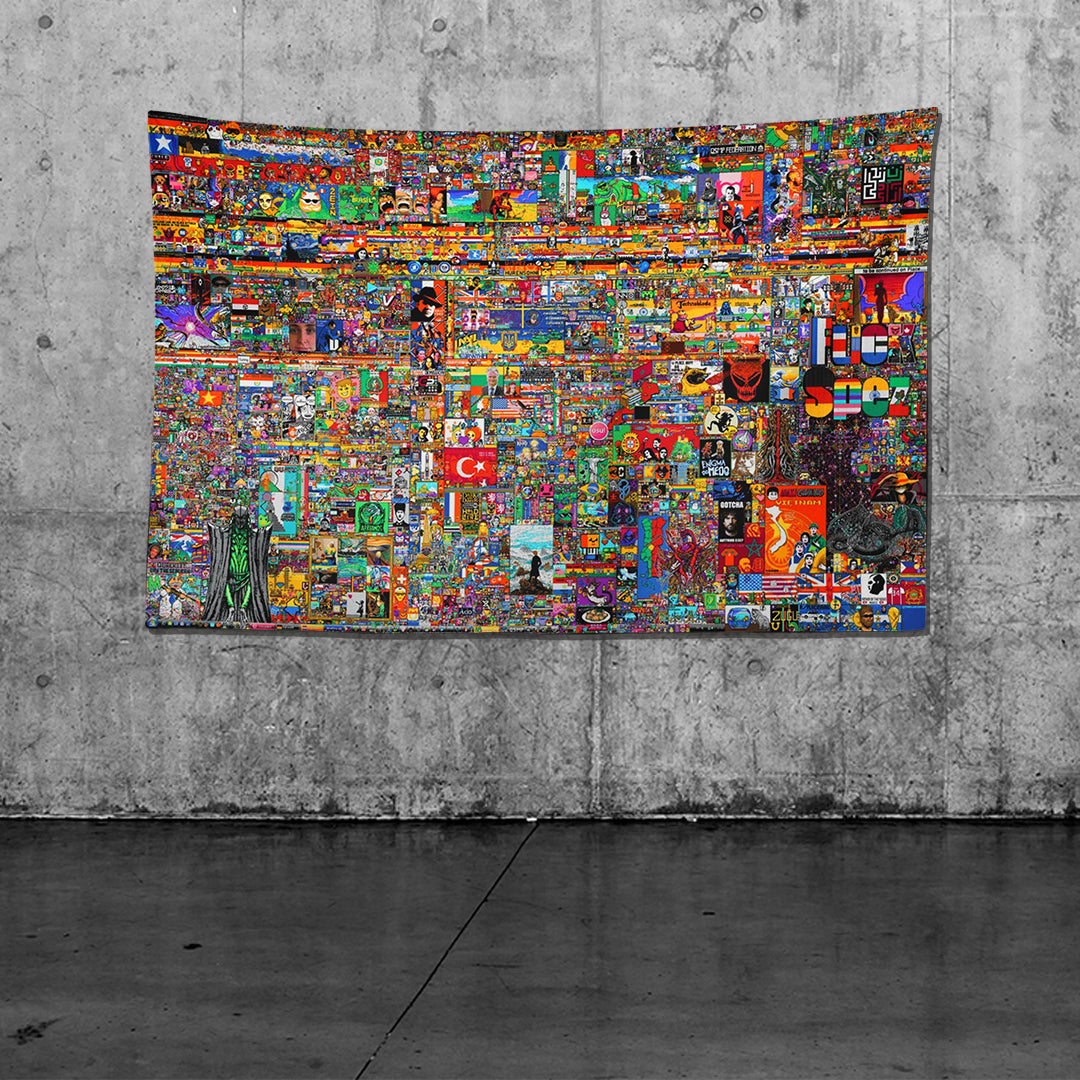r/place Reddit 2023 Duvar Örtüsü