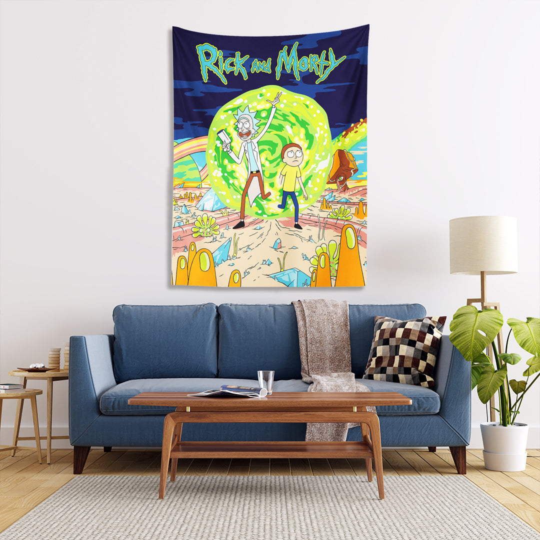 Rick and Morty Duvar Örtüsü