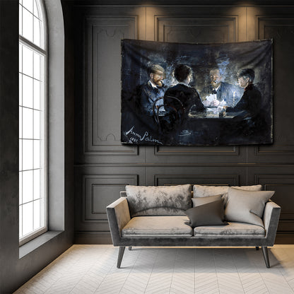 A Game of L'hombre in Brøndums Hotel Wall Covering - 130cm x 100cm