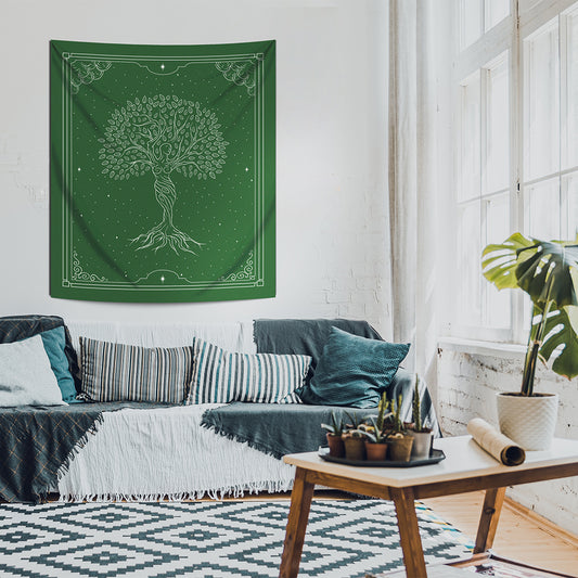 Goddess of Tree | Greenish Duvar Örtüsü