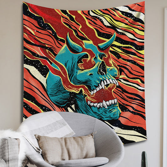 Devil Skull - Şeytan Kafatası Duvar Örtüsü