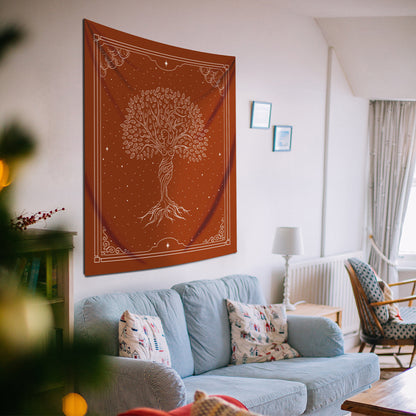 Goddess of Tree | Reddish Duvar Örtüsü