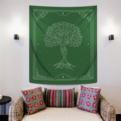 Goddess of Tree | Greenish Duvar Örtüsü