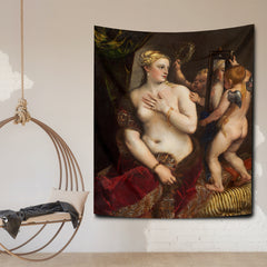 Venus with a Mirror Titian Duvar Örtüsü