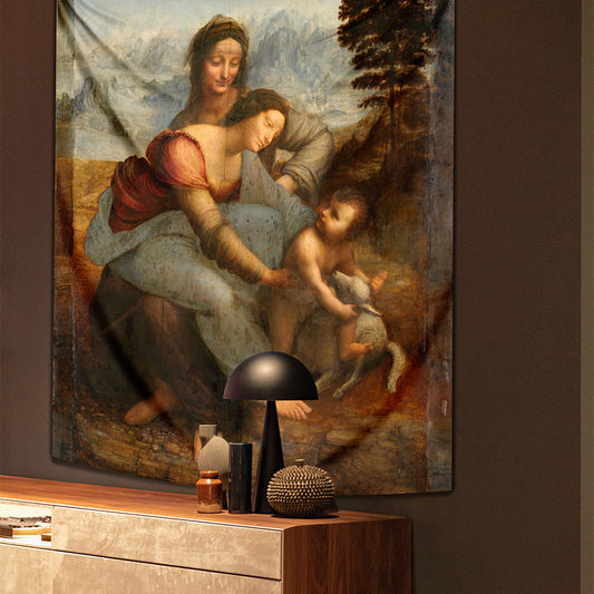 Virgin and Child with St Anne Duvar Örtüsü