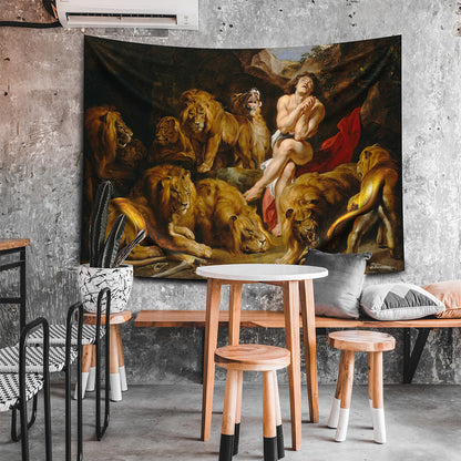 Daniel in the Lion's Den, 1615 Duvar Örtüsü