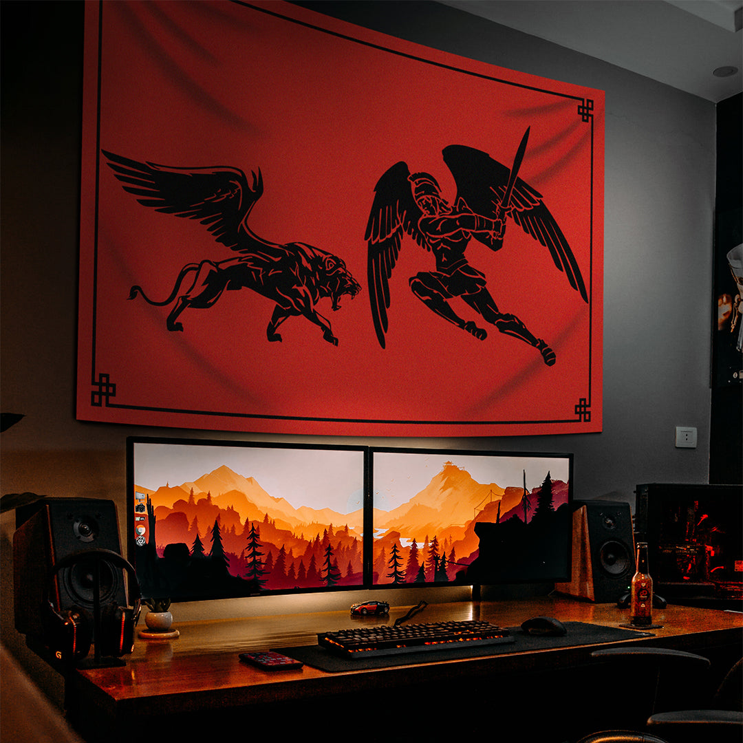 Ares & Lion Duvar Örtüsü