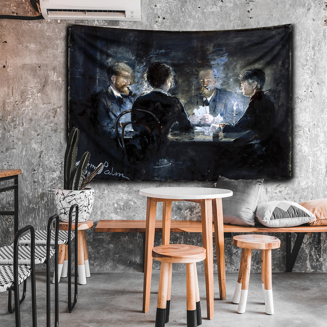 A Game of L'hombre in Brøndums Hotel Wall Covering - 130cm x 100cm