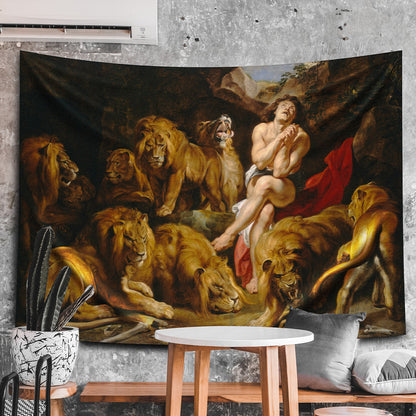 Daniel in the Lion's Den, 1615 Duvar Örtüsü