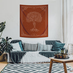 Goddess of Tree | Reddish Duvar Örtüsü