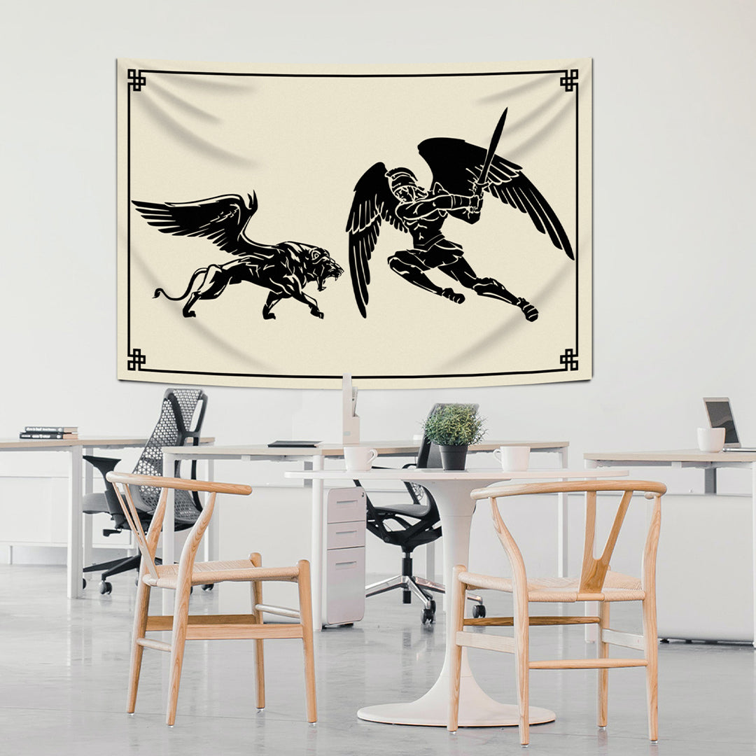 Ares & Lion Duvar Örtüsü