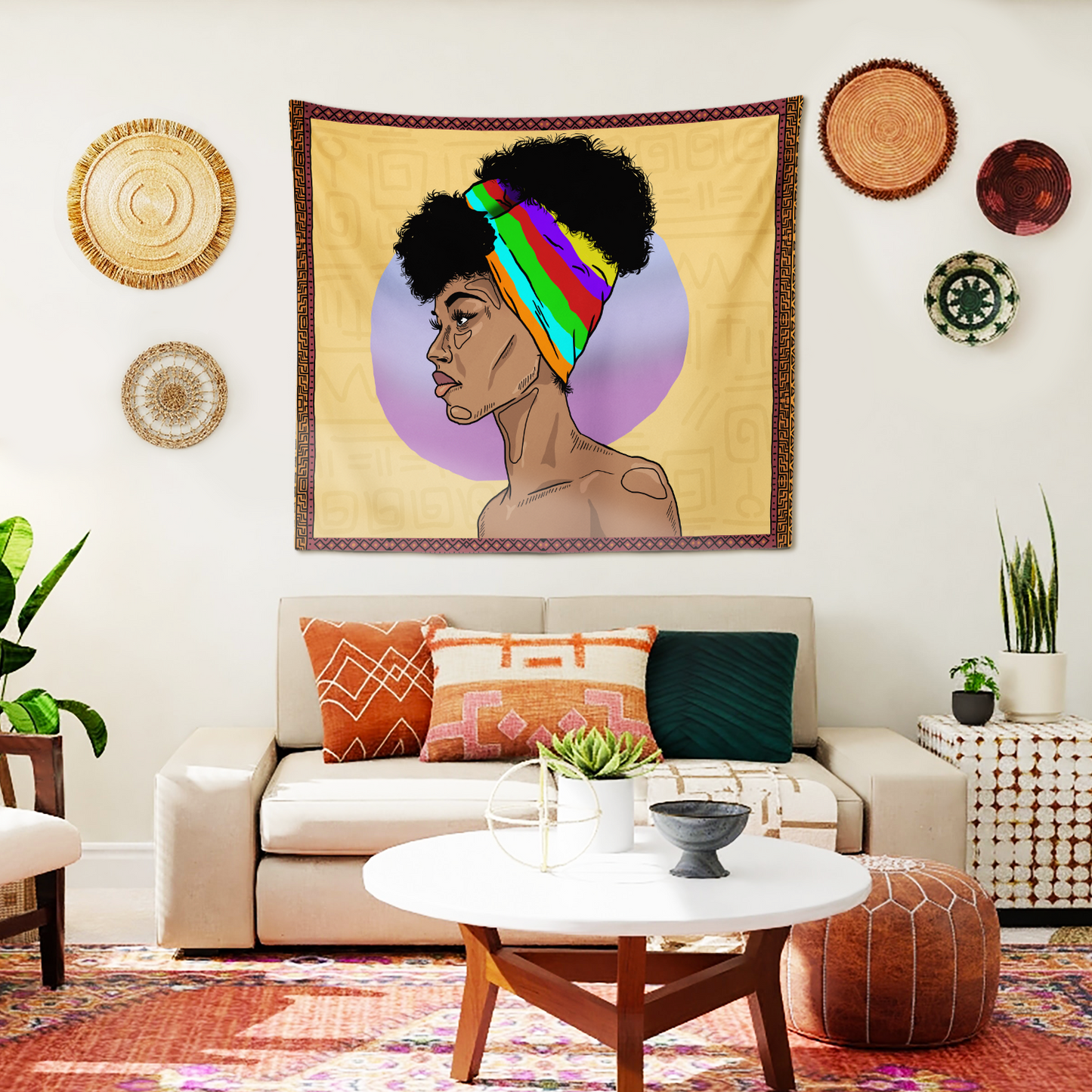 Afro Ethnic Duvar Örtüsü