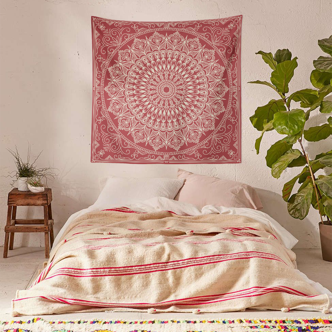 Bohemian Mandala Wall Covering - 150cm x 150cm, 70cm x 70cm