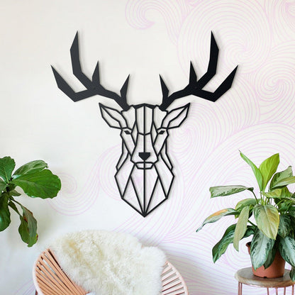 Deer Head Metal Duvar Dekoru