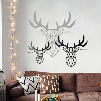 Deer Head Metal Duvar Dekoru