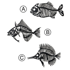 Fishbones Metal Duvar Dekoru