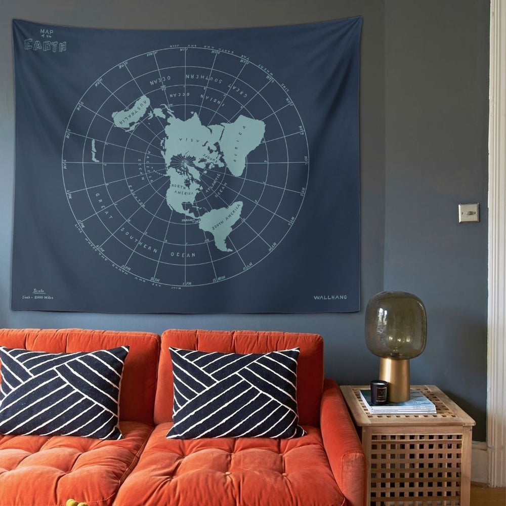 WALLHANG | Flat Earth Map | Duvar Örtüsü | wallhang.com.tr