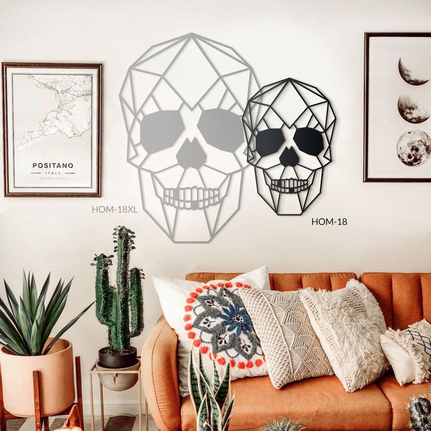 Skull Metal Duvar Dekoru