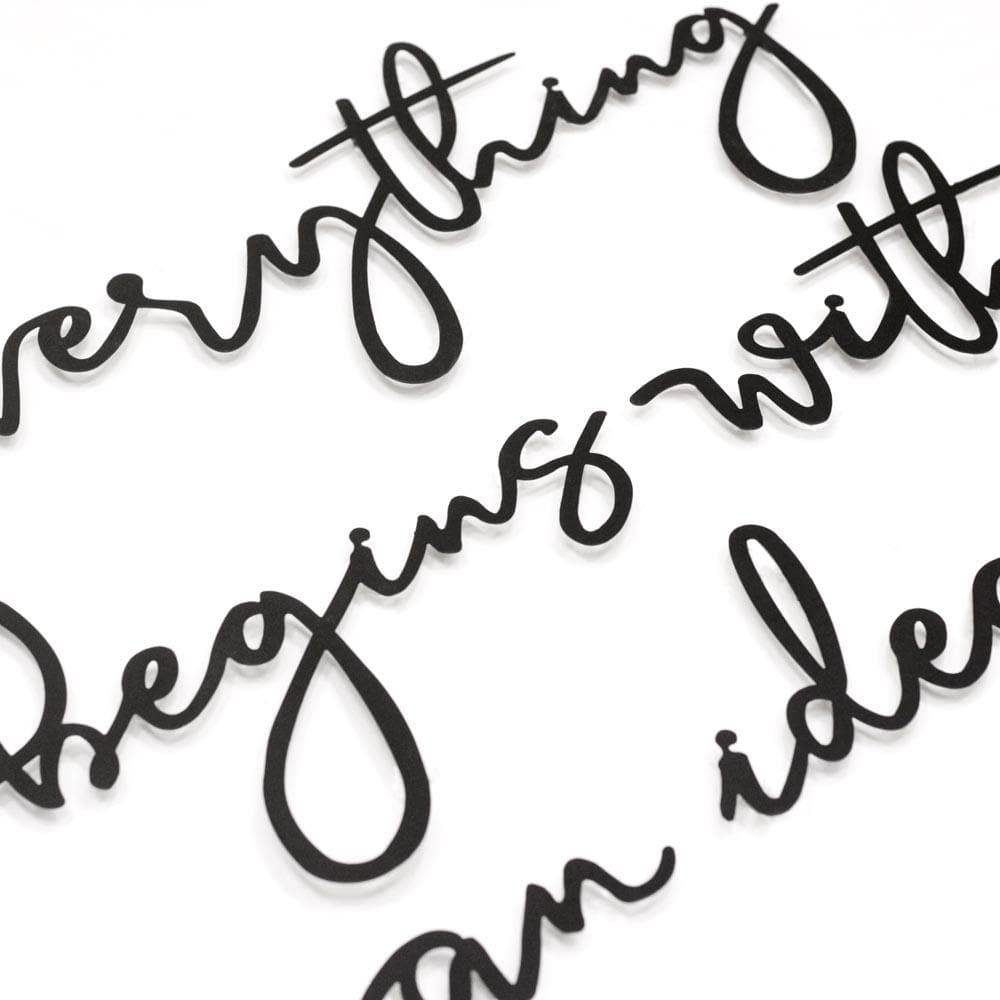 Everything Begins With An Idea Metal Duvar Dekoru