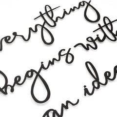 Everything Begins With An Idea Metal Duvar Dekoru
