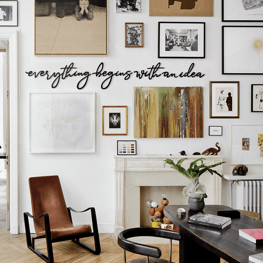 Everything Begins With An Idea Metal Wall Decoration