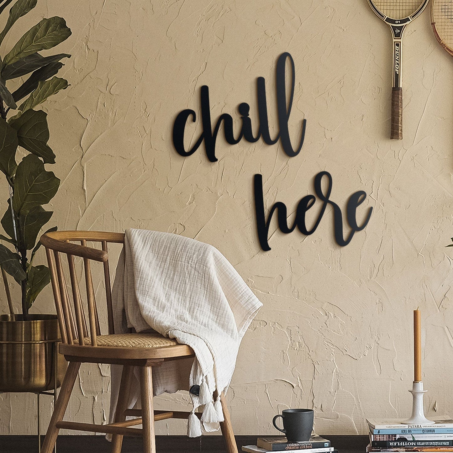 Chill Here Metal Duvar Dekoru