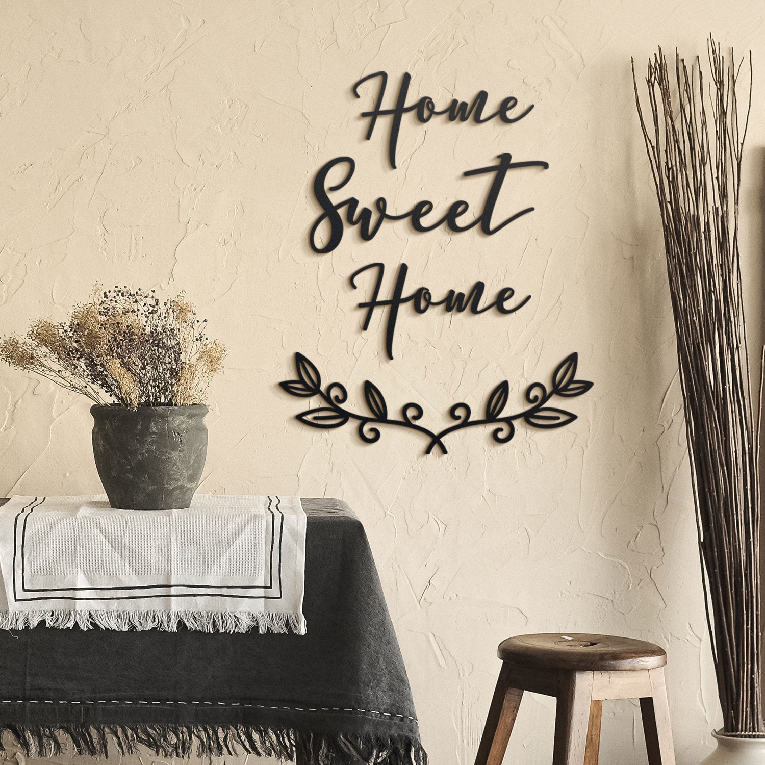 Home Sweet Home Metal Duvar Dekoru