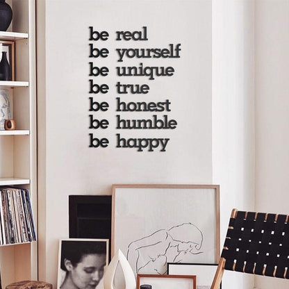 Be Yourself Metal Duvar Dekoru