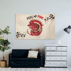 Red Dragon Almond Beige Duvar Örtüsü