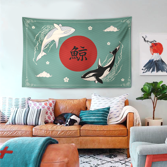 Yin Yang Orca Duvar Örtüsü