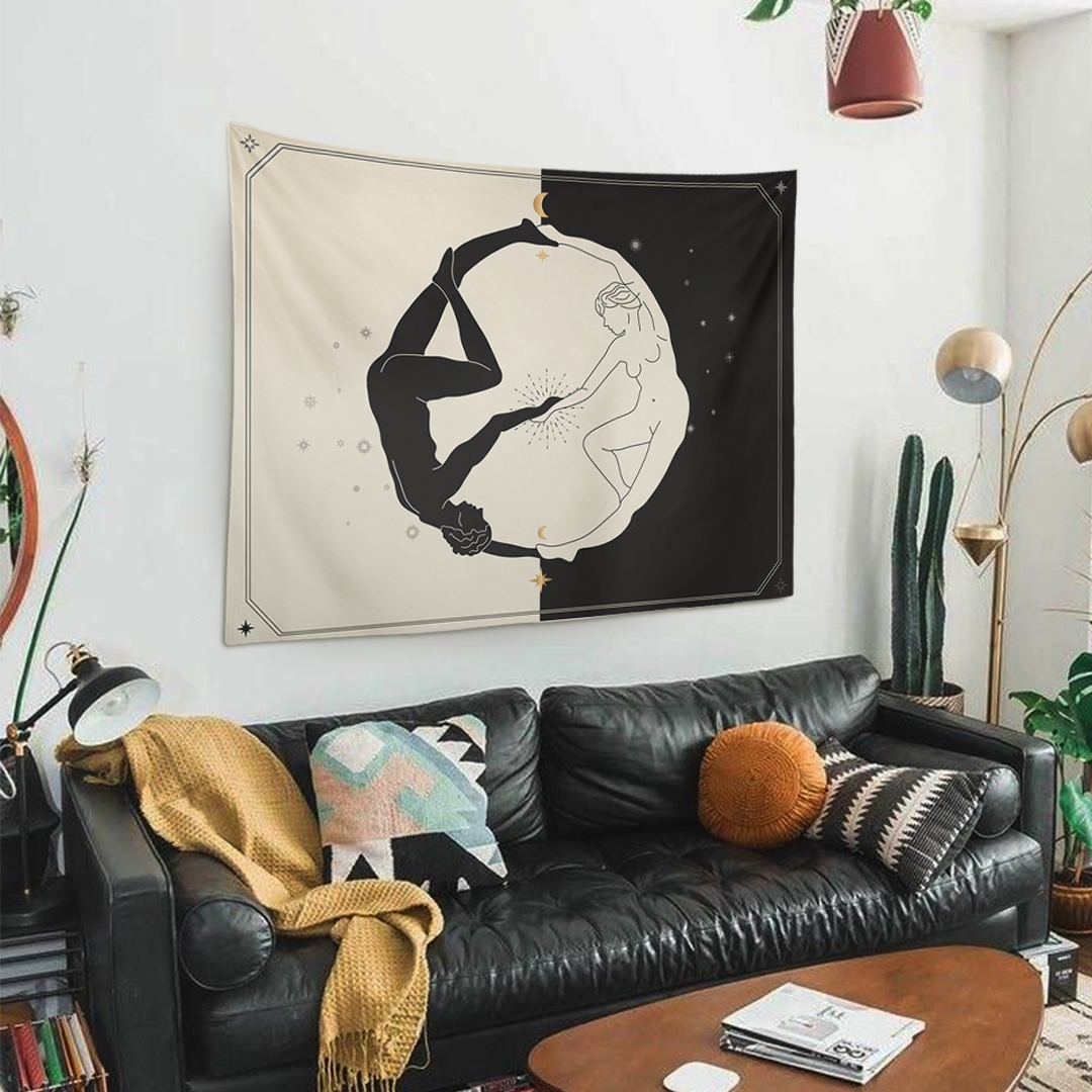 Yin Yang Lovers Duvar Örtüsü