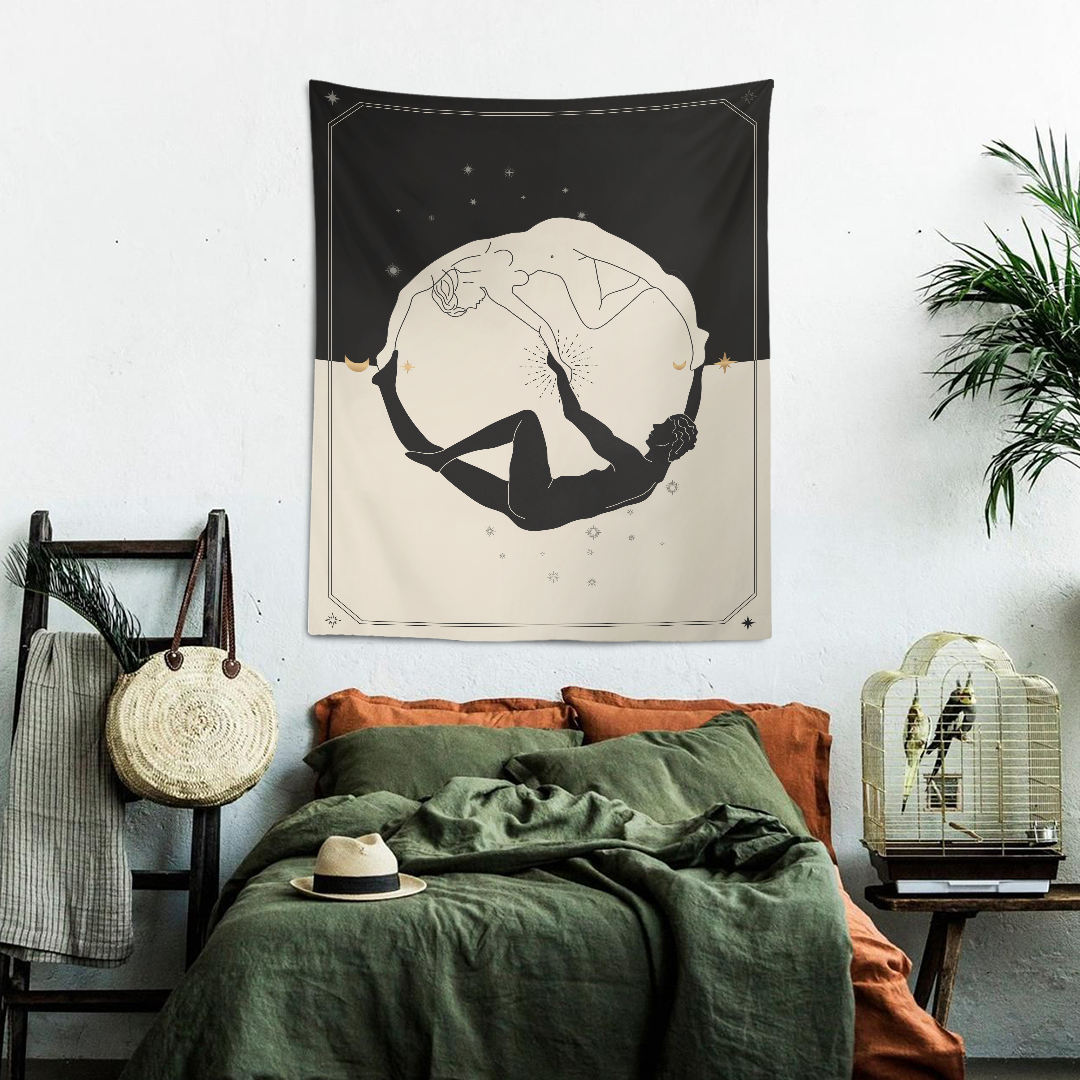 Yin Yang Lovers Duvar Örtüsü