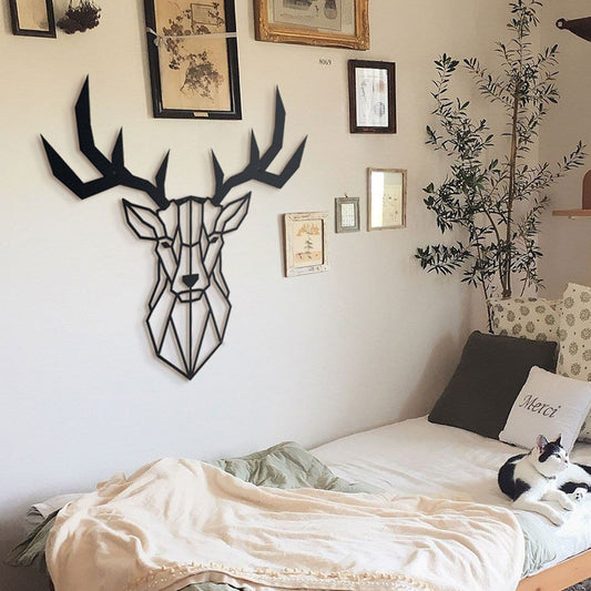 Deer Head Metal Wall Decor