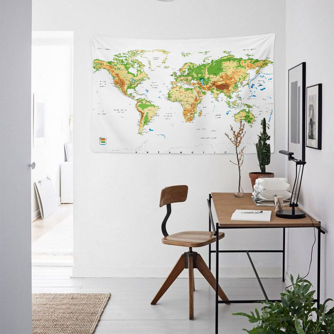 WALLHANG | Physical World Map | Duvar Örtüsü | wallhang.com.tr