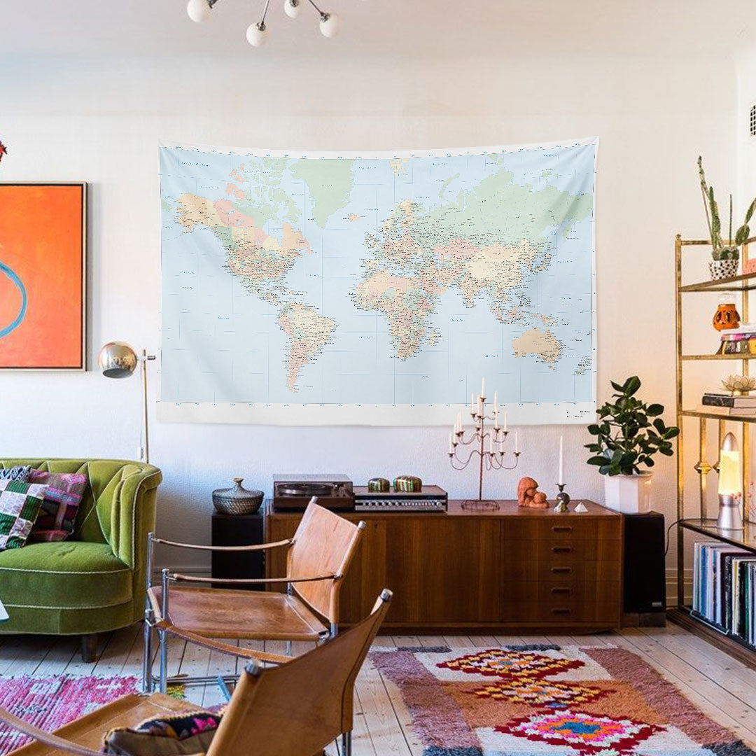 WALLHANG | World Map | Duvar Örtüsü | wallhang.com.tr