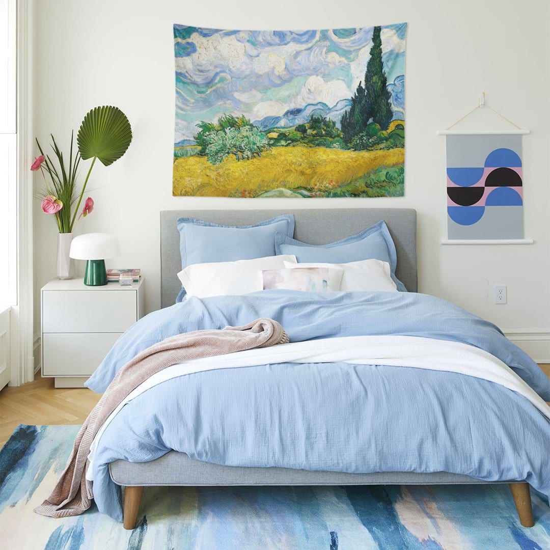WALLHANG | Wheat Field with Cypresses | Duvar Örtüsü | wallhang.com.tr