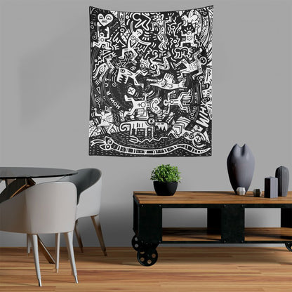 Crazy People City Duvar Örtüsü